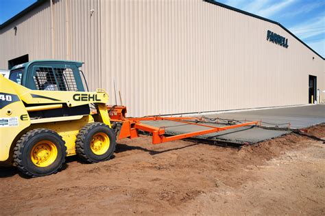 concrete screed for skid steer|skid steer screed attachment.